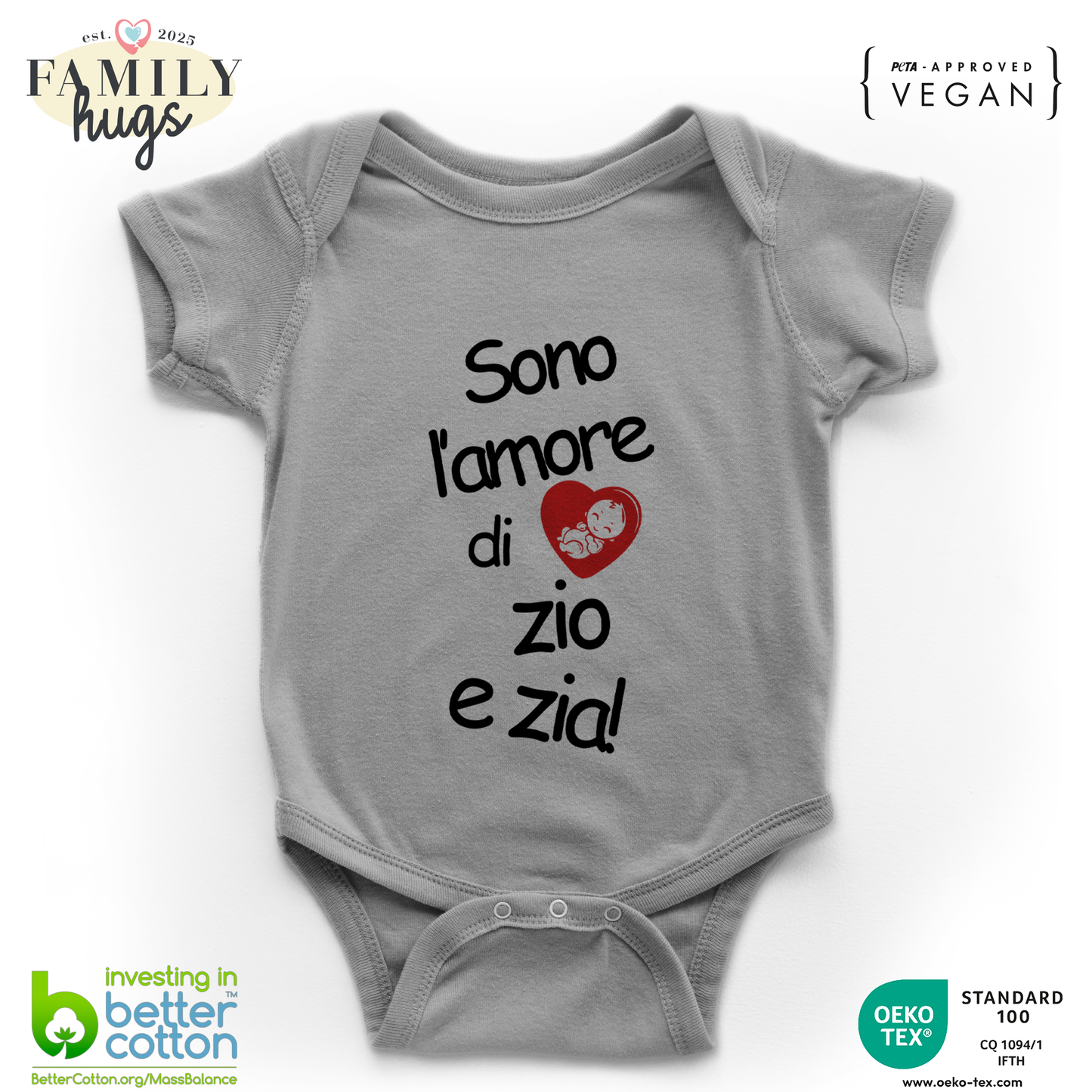 body neonato -solo l amore di zio e zia
