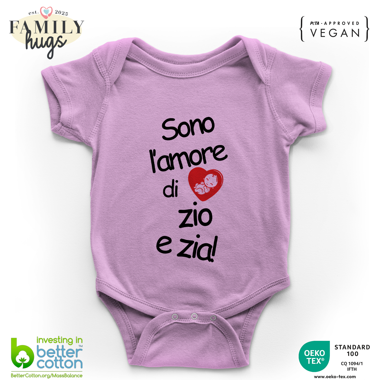 body neonato -solo l amore di zio e zia
