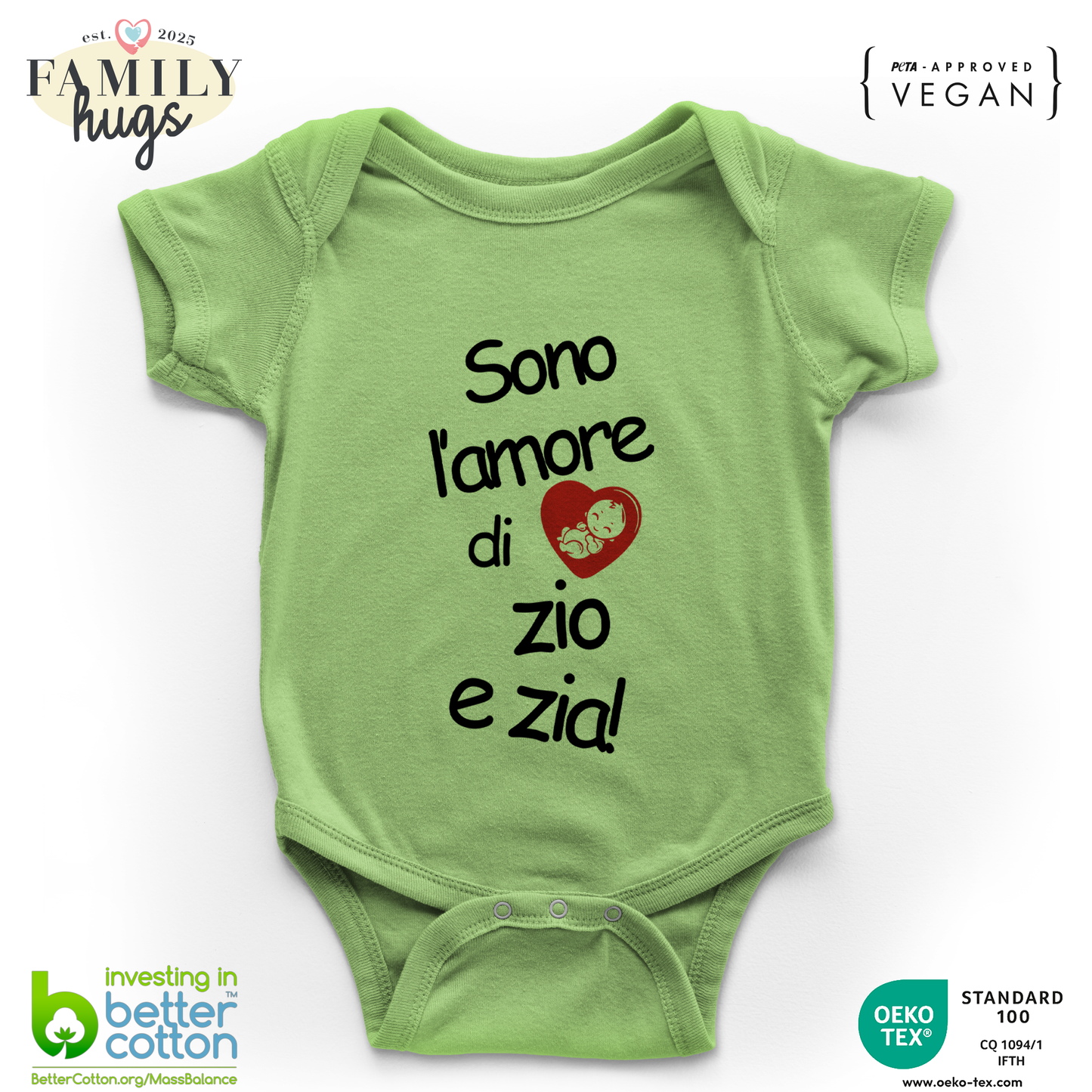 body neonato -solo l amore di zio e zia