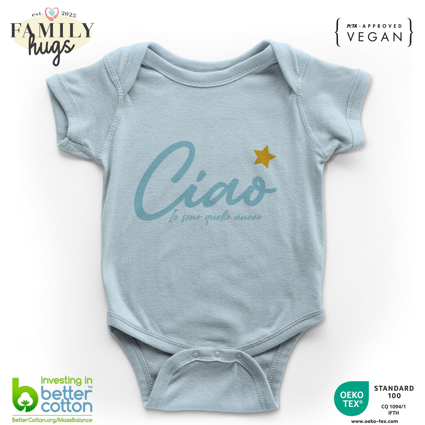 body neonato -ciao io sono quello nuovo