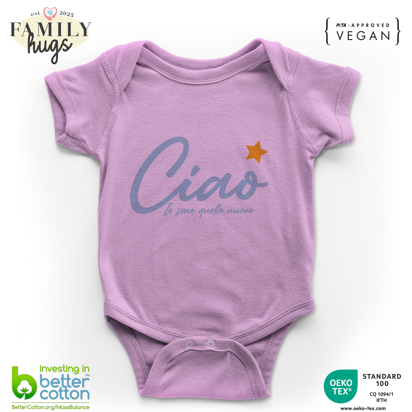 body neonato -ciao io sono quello nuovo