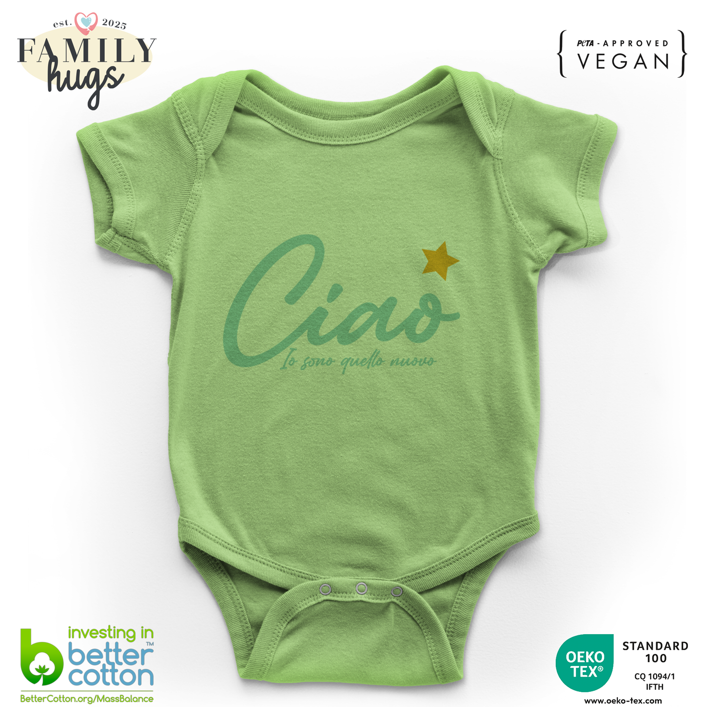 body neonato -ciao io sono quello nuovo