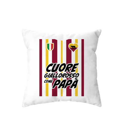 cuscino -cuore giallorosso come papa