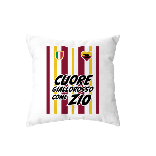 cuscino -cuore giallorosso come zio