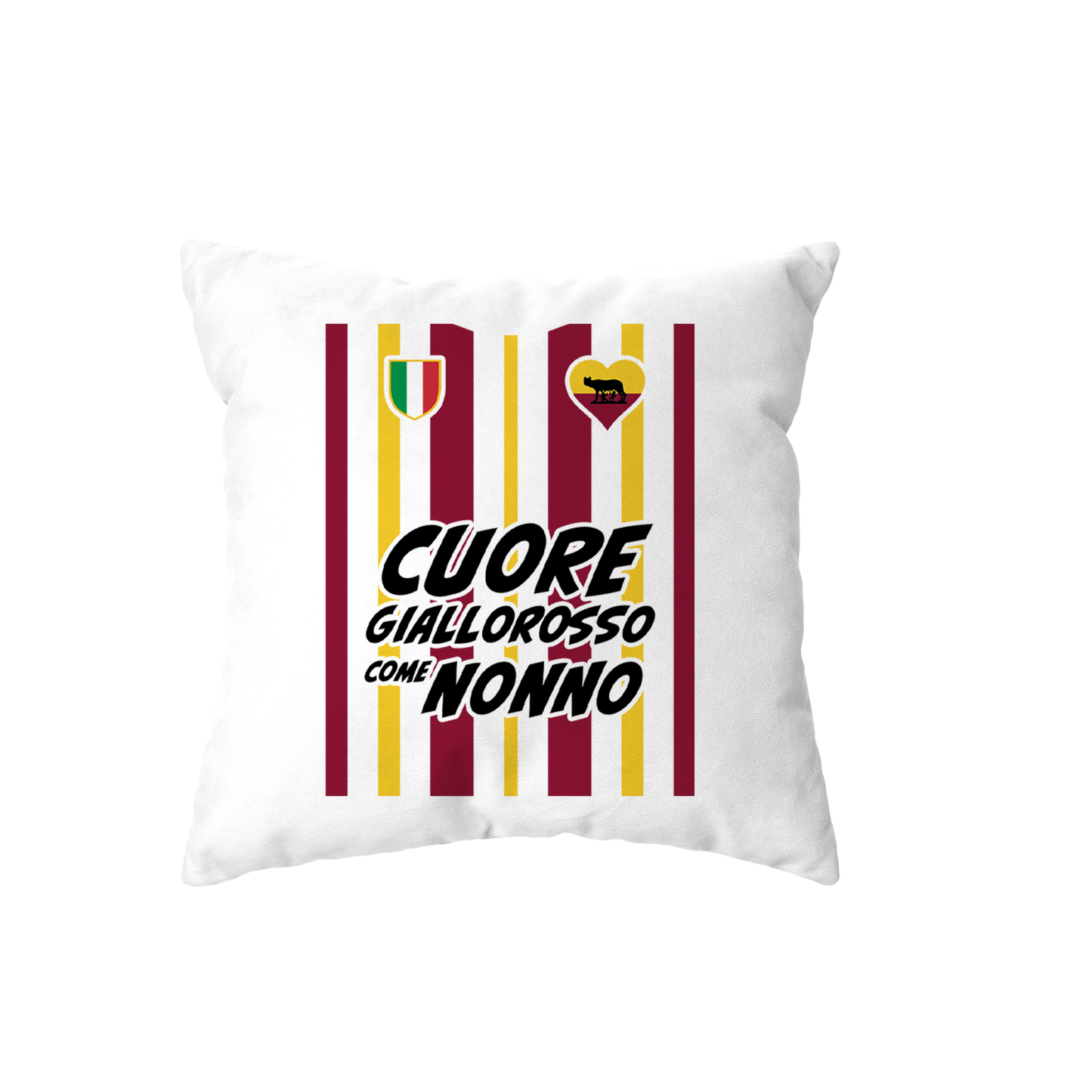 cuscino -cuore giallorosso come nonno