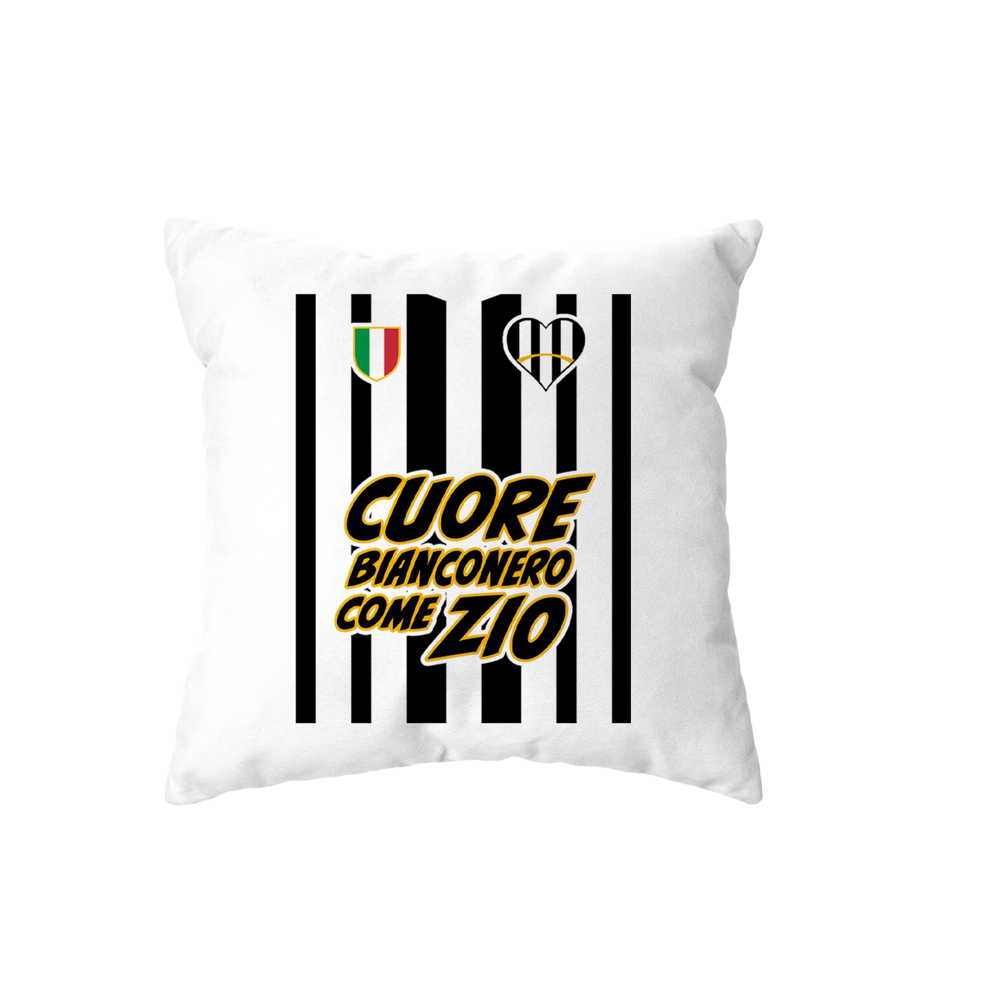 cuscino -cuore bianconero come zio