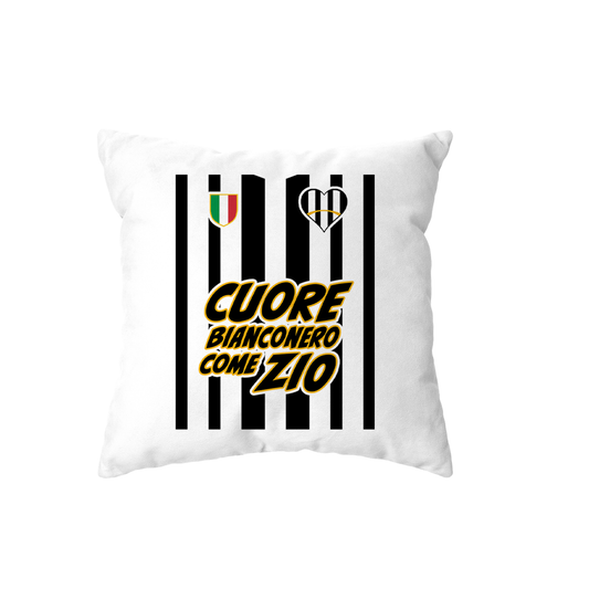 cuscino -cuore bianconero come zio