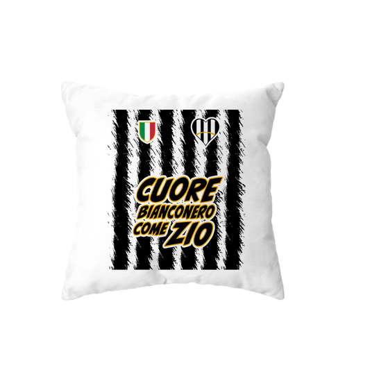 cuscino -cuore bianconero come zio