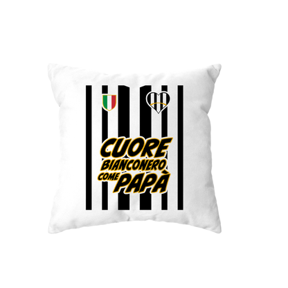 cuscino -cuore bianconero come papa