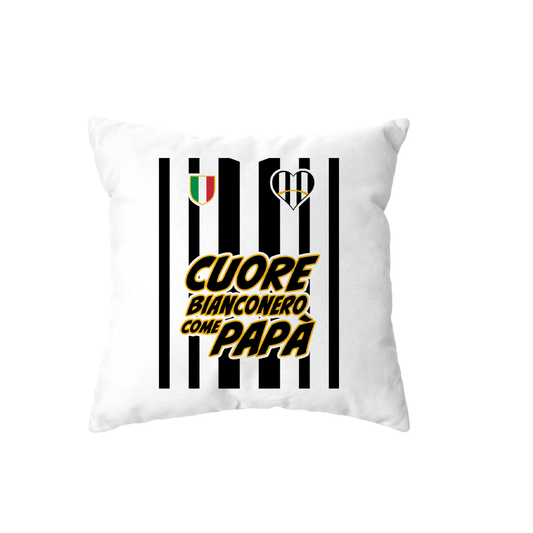cuscino -cuore bianconero come papa