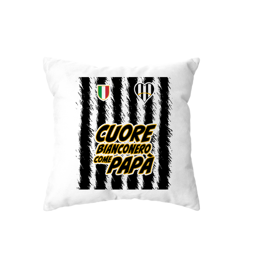 cuscino -cuore bianconero come papa