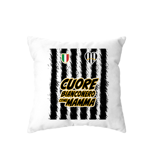 cuscino -cuore bianconero come mamma