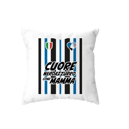 cuscino -cuore neroazzurro come mamma dea