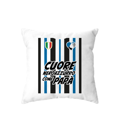 cuscino -cuore neroazzurro come papa dea