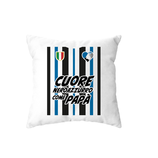 cuscino -cuore neroazzurro come papa dea