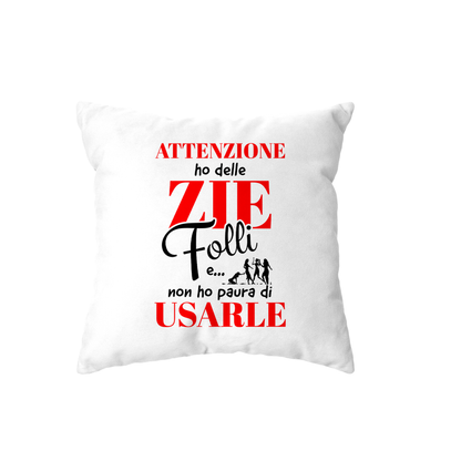 cuscino - attenzione ho delle zie folli e non ho paura di usarle