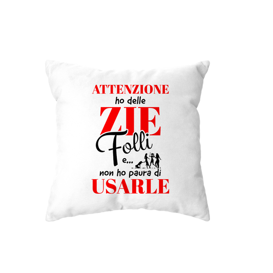 cuscino - attenzione ho delle zie folli e non ho paura di usarle