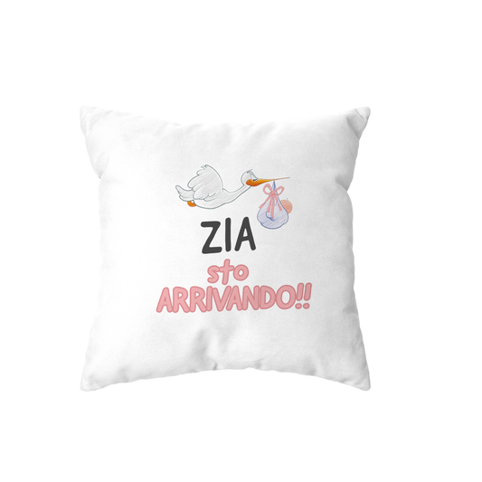 cuscino - zia sto arrivando bambina