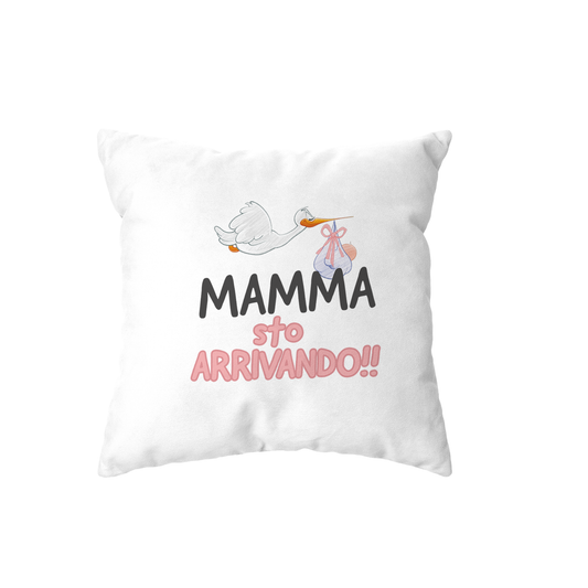cuscino - mamma sto arrivando bambina
