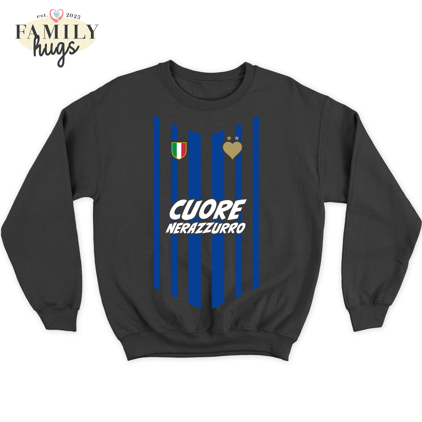 felpa bambino -cuore neroazzurro