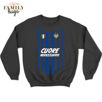 felpa bambino -cuore neroazzurro