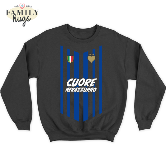 felpa bambino -cuore neroazzurro