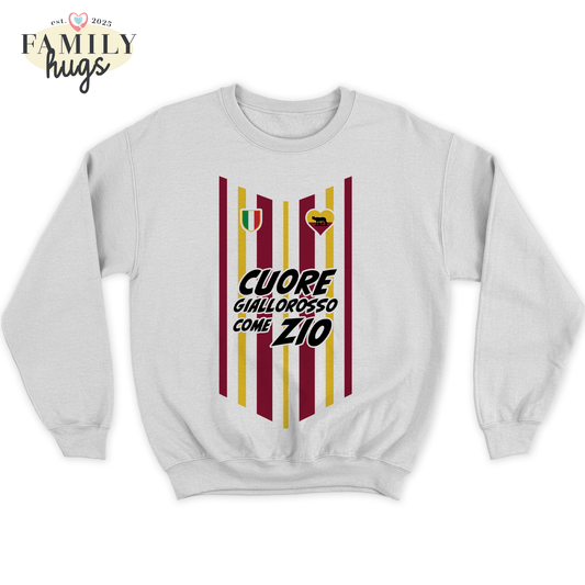 felpa bambino -cuore giallorosso come zio