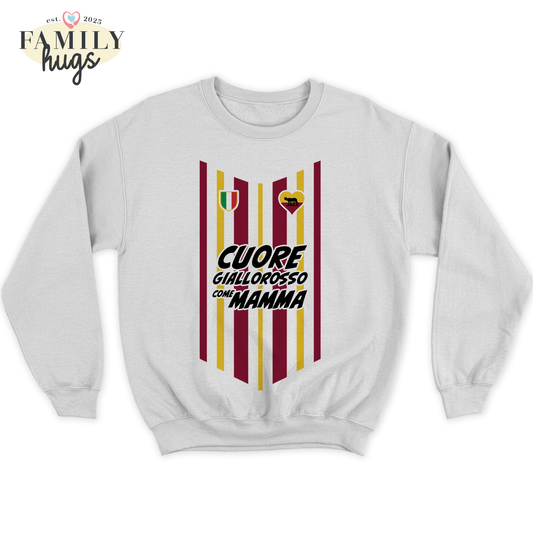 felpa bambino -cuore giallorosso come mamma