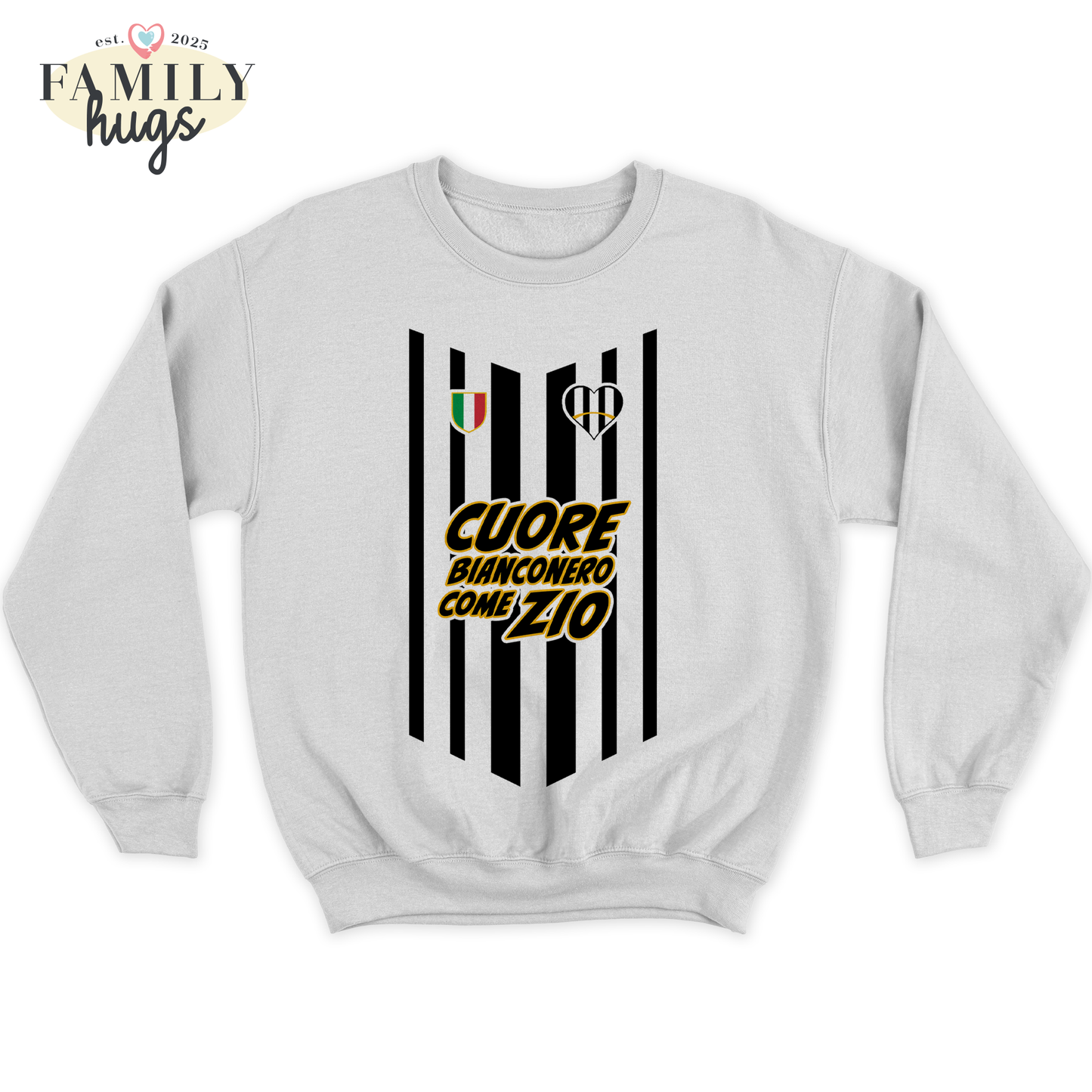 felpa bambino -cuore bianconero come zio