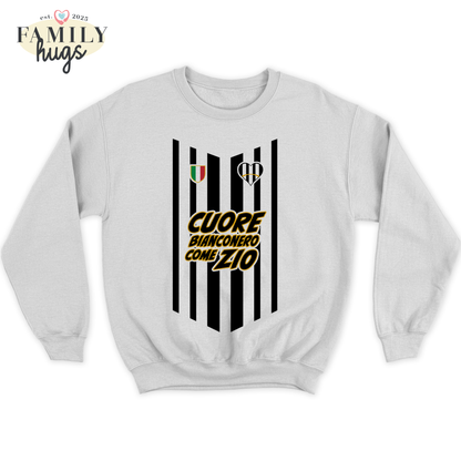 felpa bambino -cuore bianconero come zio