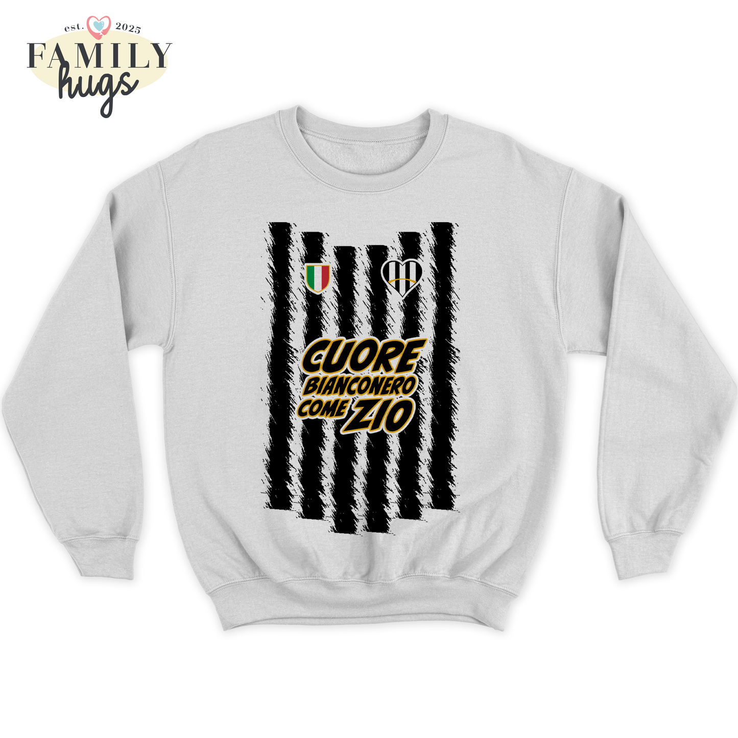 felpa bambino -cuore bianconero come zio