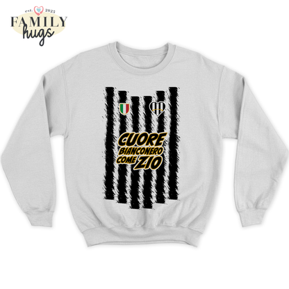 felpa bambino -cuore bianconero come zio