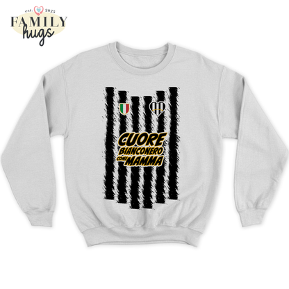 felpa bambino -cuore bianconero come mamma