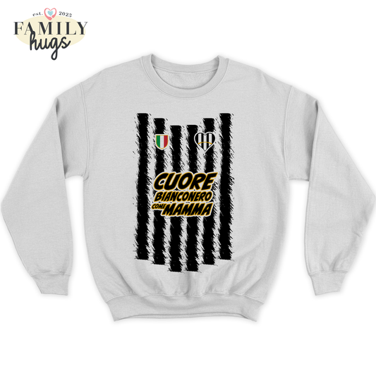 felpa bambino -cuore bianconero come mamma