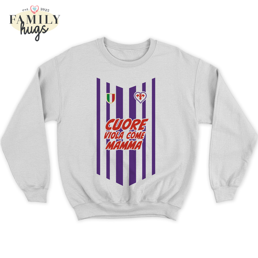 felpa bambino -cuore viola come mamma