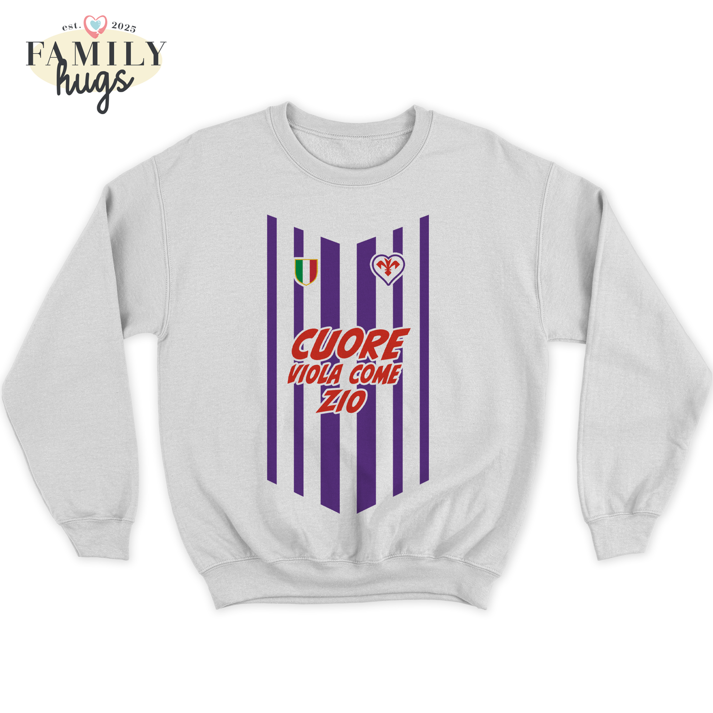 felpa bambino -cuore viola come zio