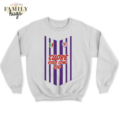 felpa bambino -cuore viola come zio