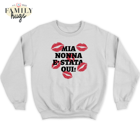 felpa bambino -mia nonna e stata qui baci