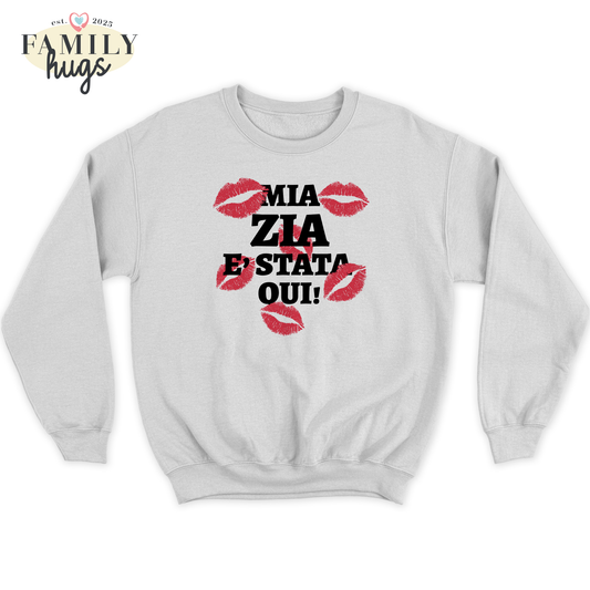 felpa bambino -mia zia e stata qui baci