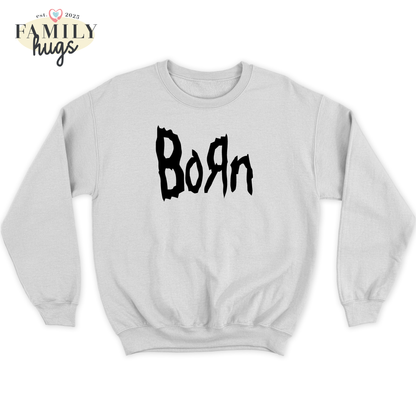 felpa bambino -born metal nero