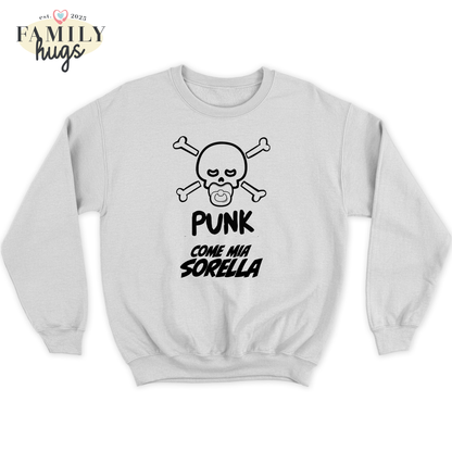 felpa bambino -punk baby scheletro come mia sorella