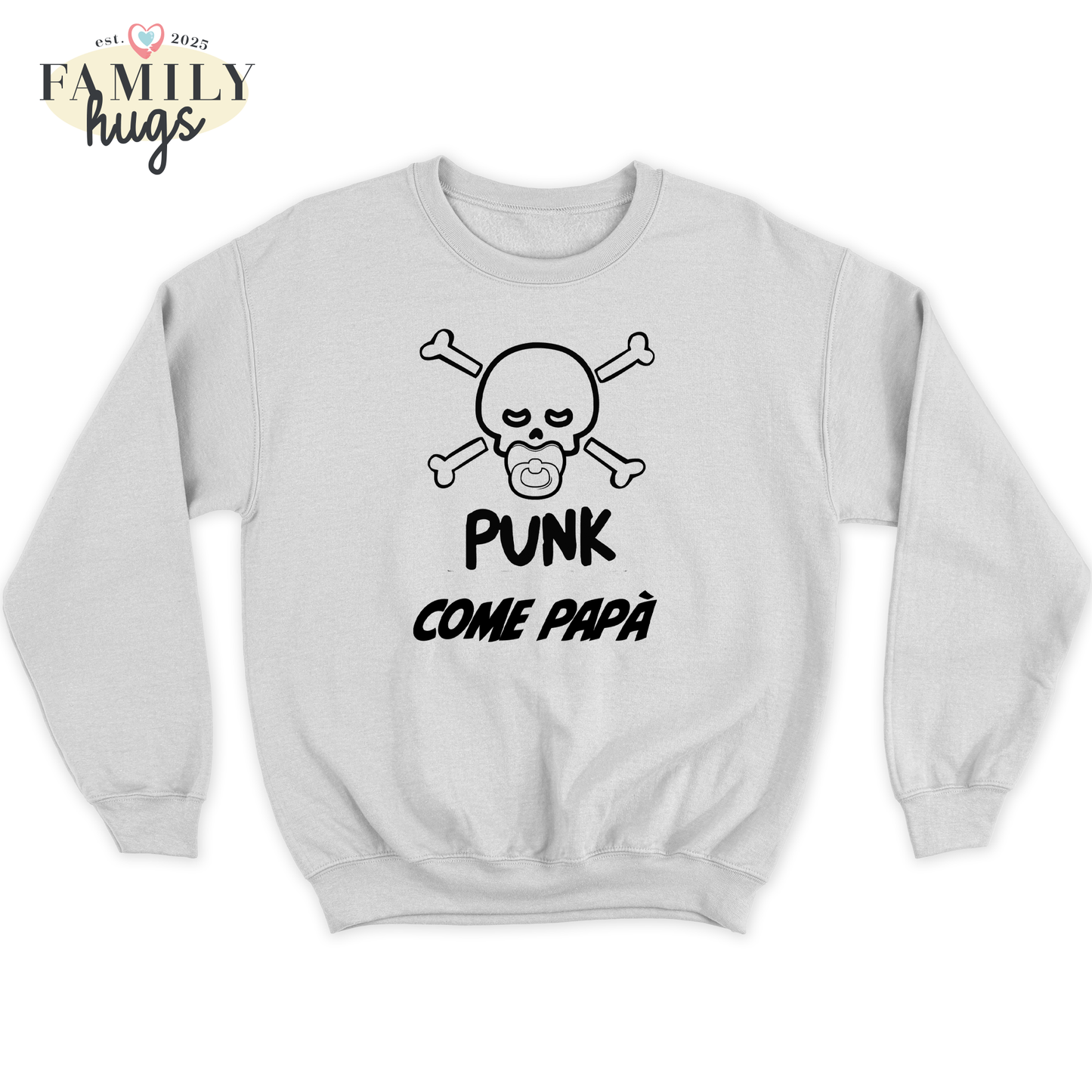 felpa bambino -punk baby scheletro come mio padre