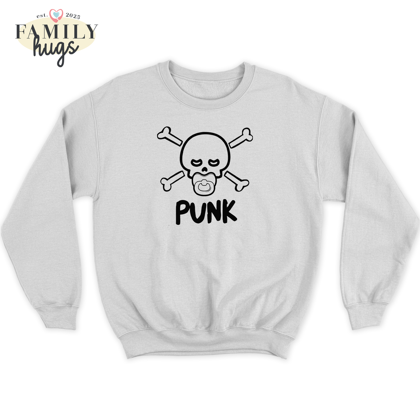 felpa bambino -punk baby scheletro con ciuccio