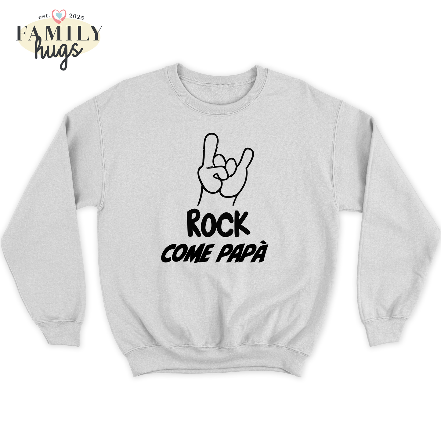 felpa bambino -rock corna come papa