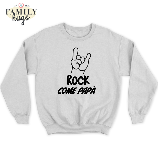 felpa bambino -rock corna come papa