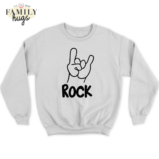 felpa bambino -rock corna