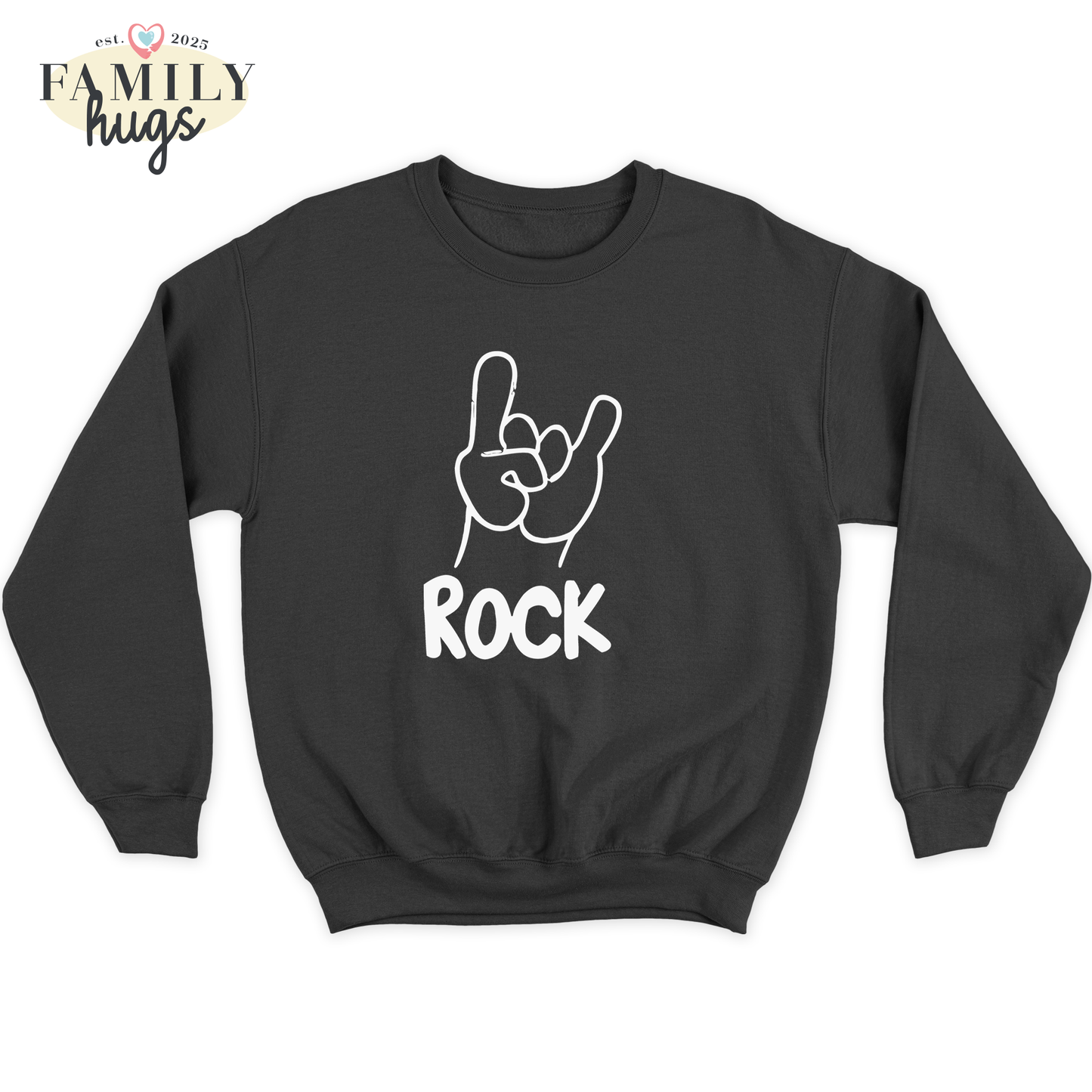 felpa bambino -rock corna