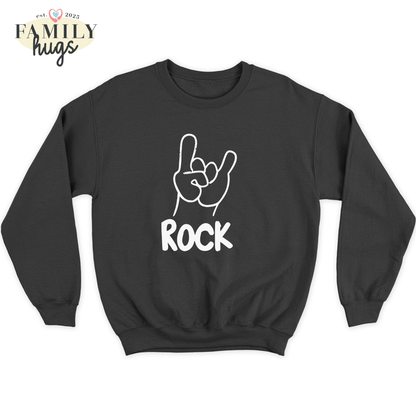 felpa bambino -rock corna