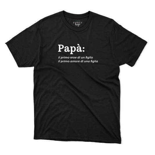 maglietta t-shirt-papa il primo eroe di un figlio il primo amore di una figlia
