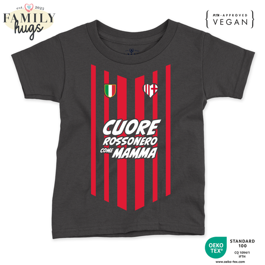 maglietta bambino -cuore rossonero come mamma